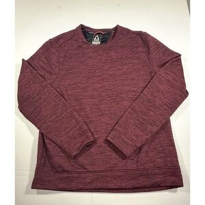 Gerry Sweater‎ Mens Large Red Maroon Long Sleeve Pullover Crew Neck Lightweight